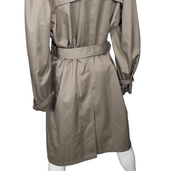Beige Double Breasted Trench Coat 42 - Picture 9 of 14